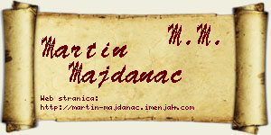 Martin Majdanac vizit kartica